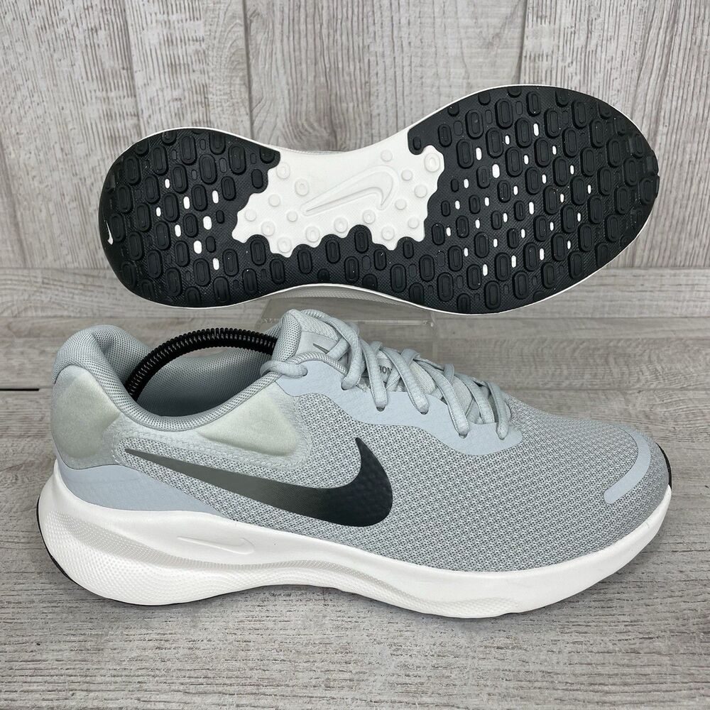 Nike Revolution 7 Light Silver Sequoia FB2207-011 Men's Sz 10.5 Athletic Sneaker